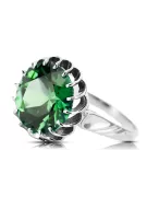 Vintage style Ring Emerald Sterling silver 925 vrc035s